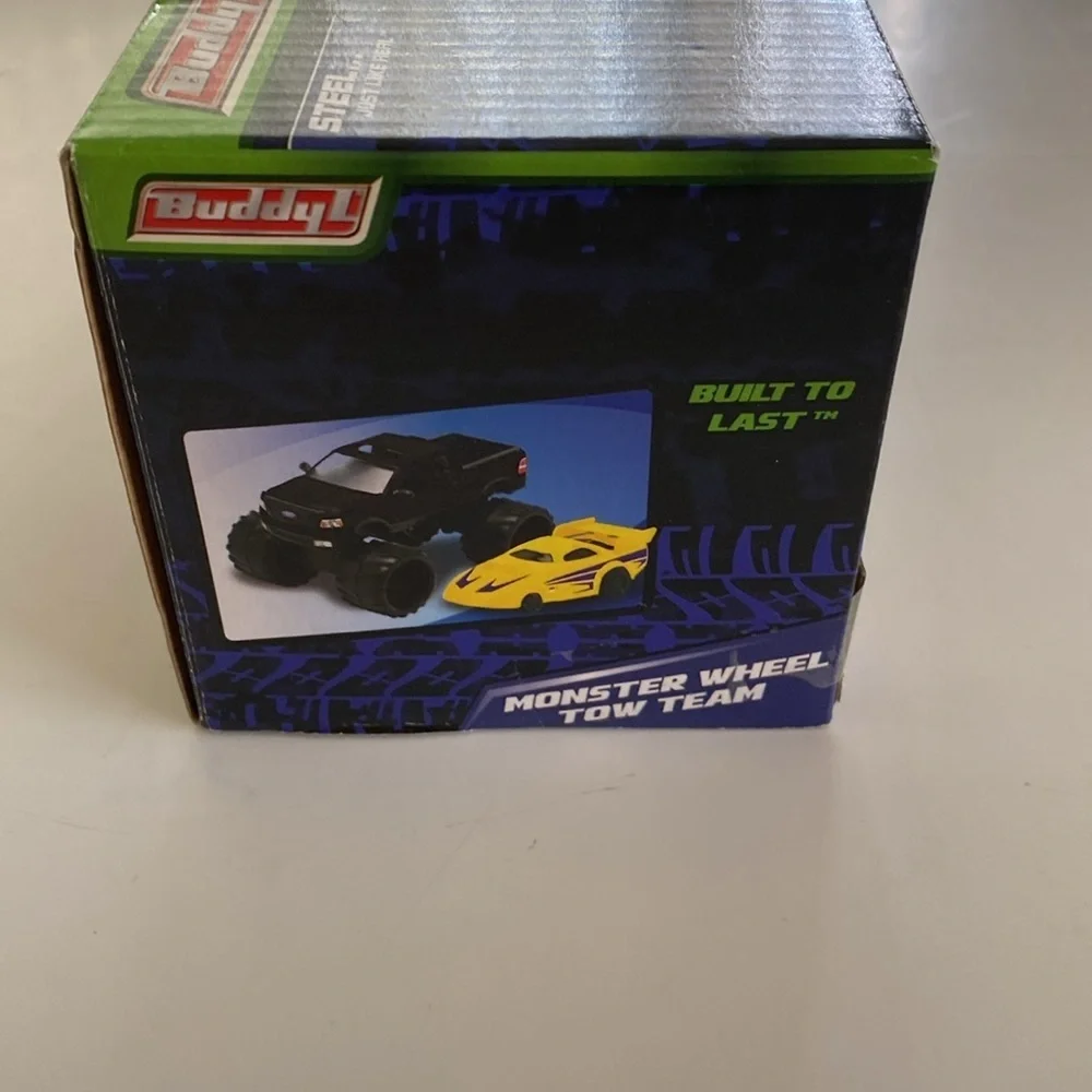 Buddy L Ford Monster Wheel Tow Team Toy - Black and Yellow NWOT